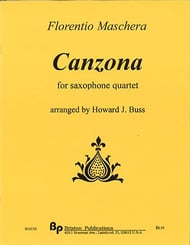 Canzona SATB Saxophone Quartet cover